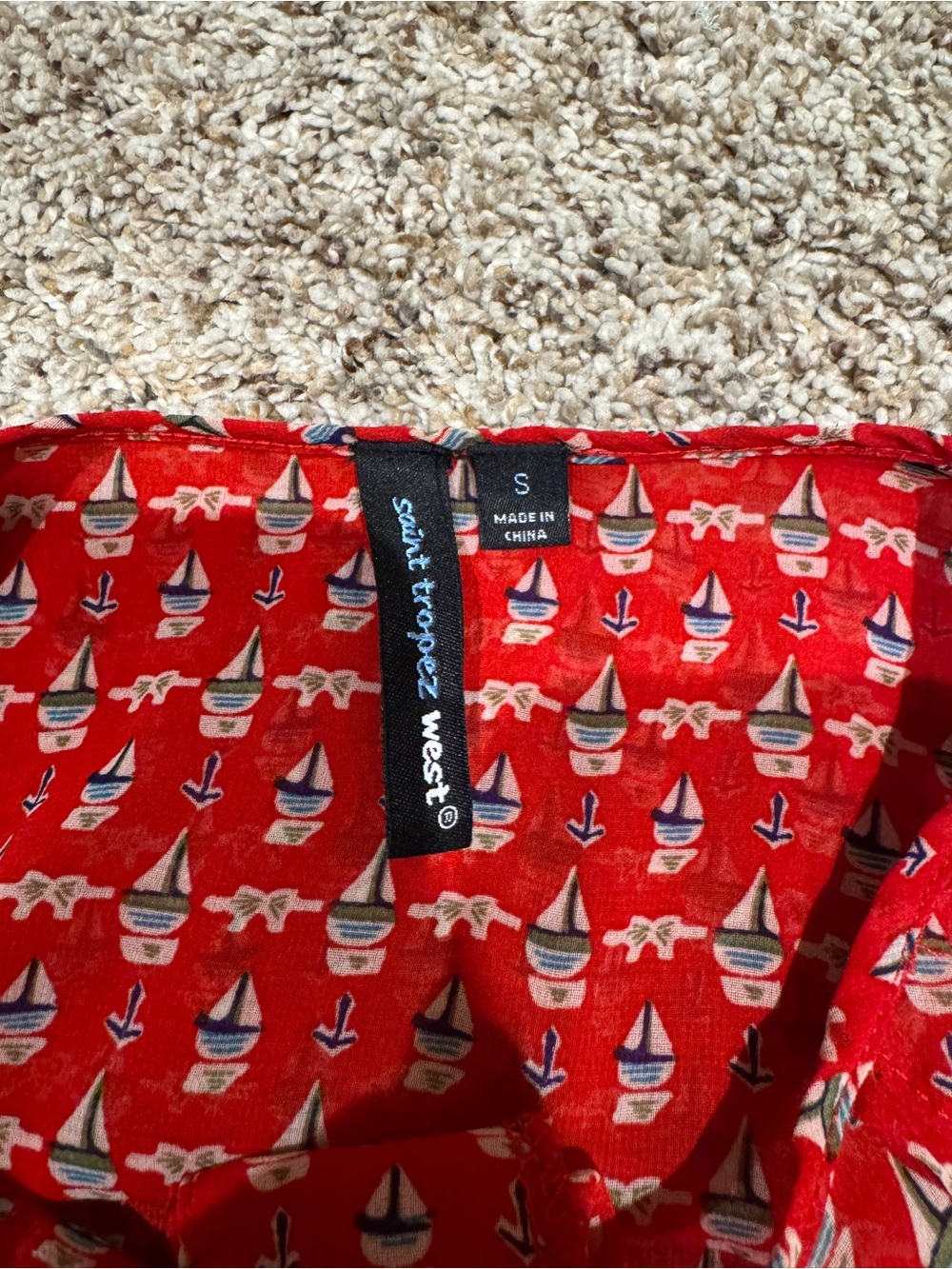 Sailboat Pattern Blouse - Picture 3 of 3